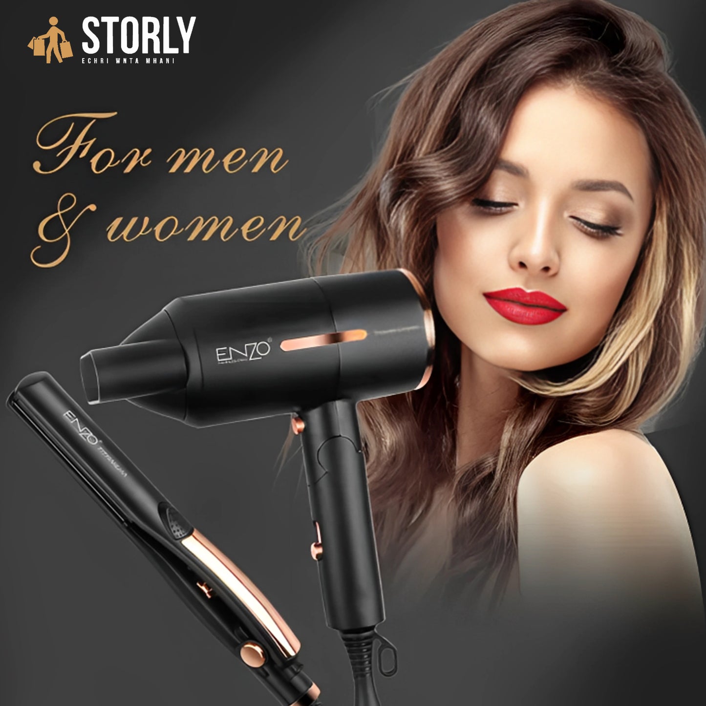 Pack séchoir+lisseur Enzo